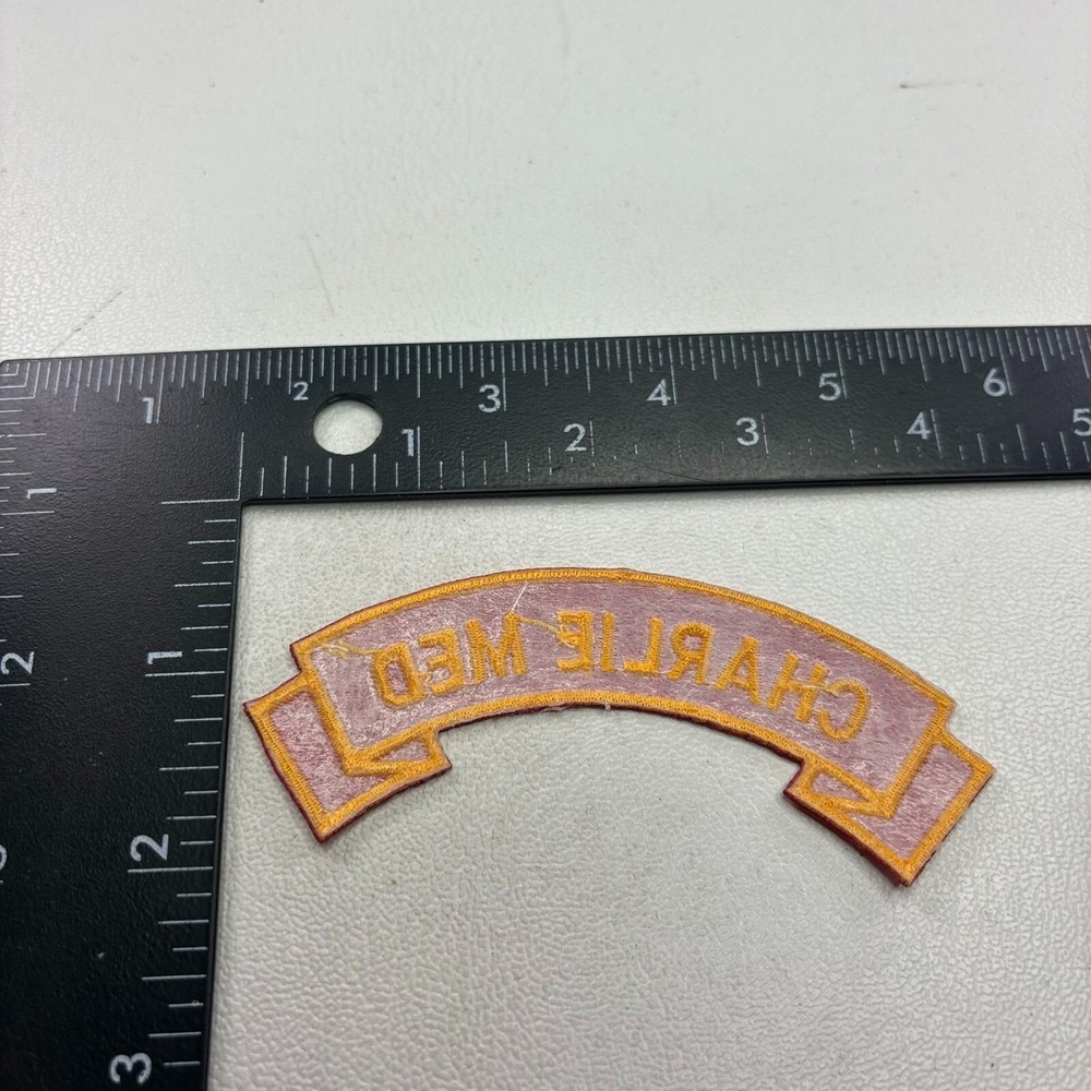 Yellow Red Marines CHARLIE MED Rocker Tab Patch C453