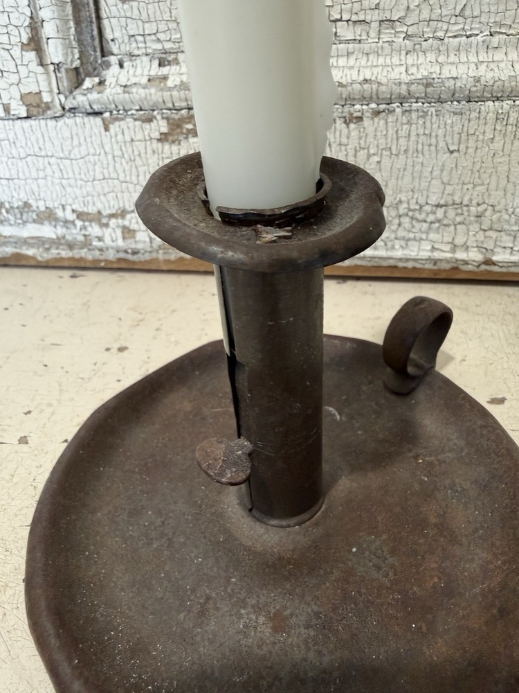 Early Hog Scraper Candlestick | Primitive | Antique | Hand Forged