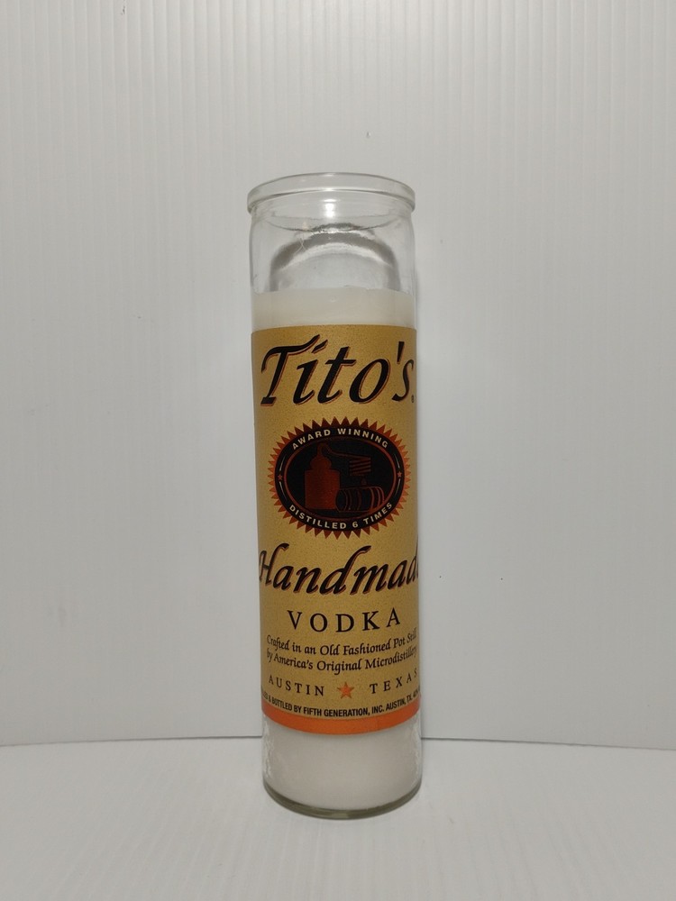 Tito's Handmade Vodka devotional candle