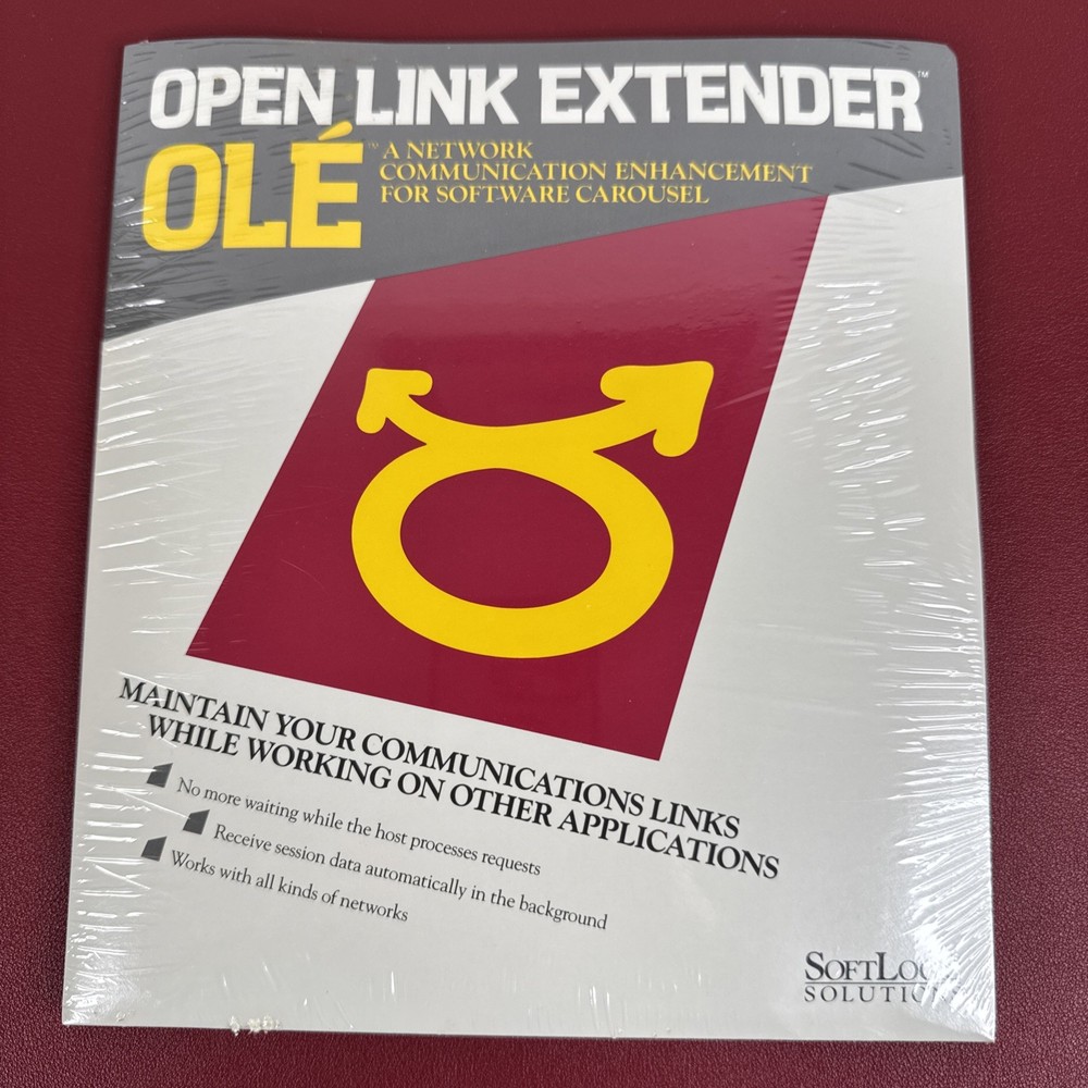 Vintage NOS SOFTLOGIC Solutions: Open Link Extender V01 Software, 3.5 " Disk