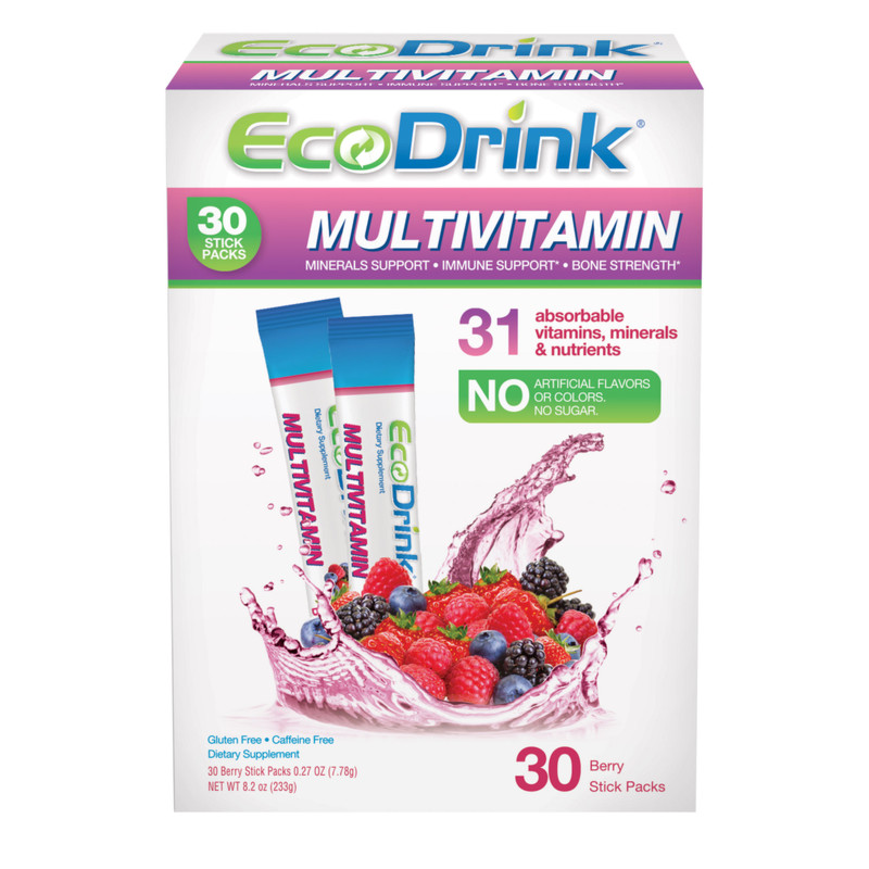 Ecodrink Complete Multivitamin Drink Mix, 30 Packets