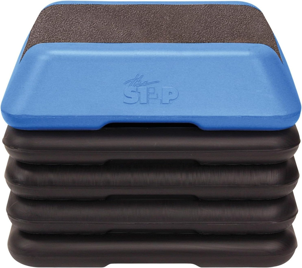 The Step Adjustable High Step Aerobic Platform with 4 Risers, Home Gym Workout E