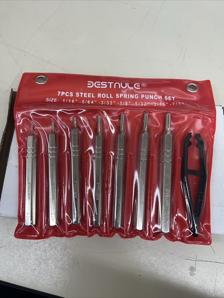 Destnule 7 Piece Steel Roll Spring Punch Set