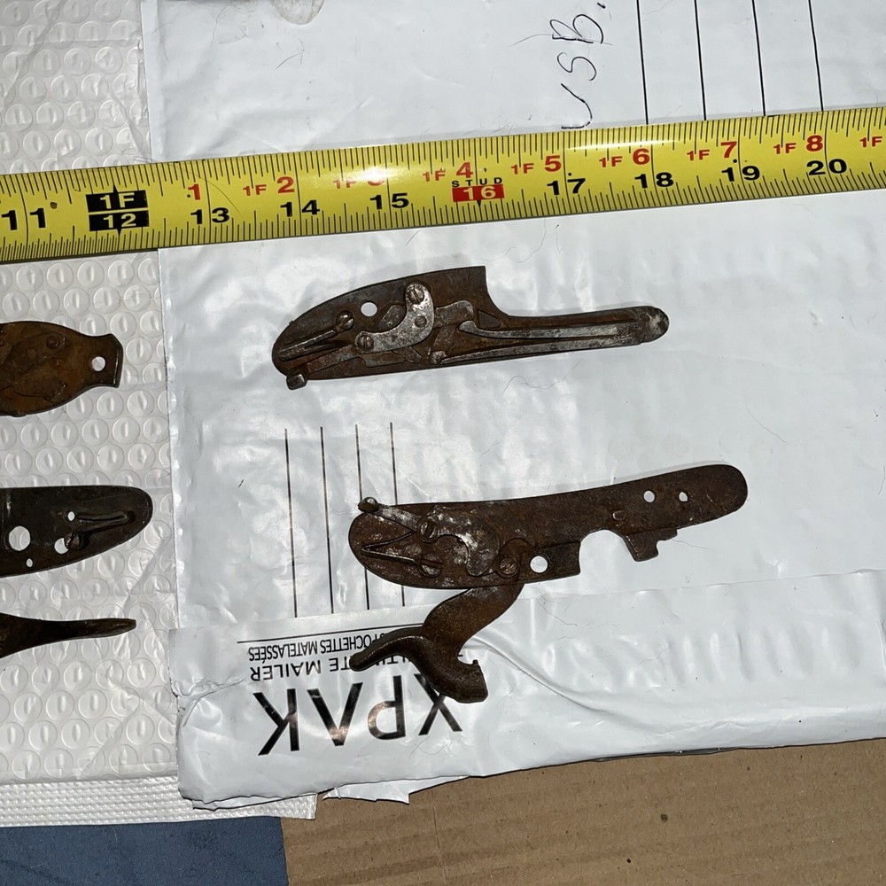 Old Shotgun Sidelocks And Plates See Pics Double Barrel Muzzleloader ??