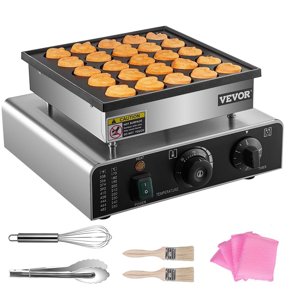 Heart-Shaped Dutch Pancake Machine, 25PCs Pancake Maker