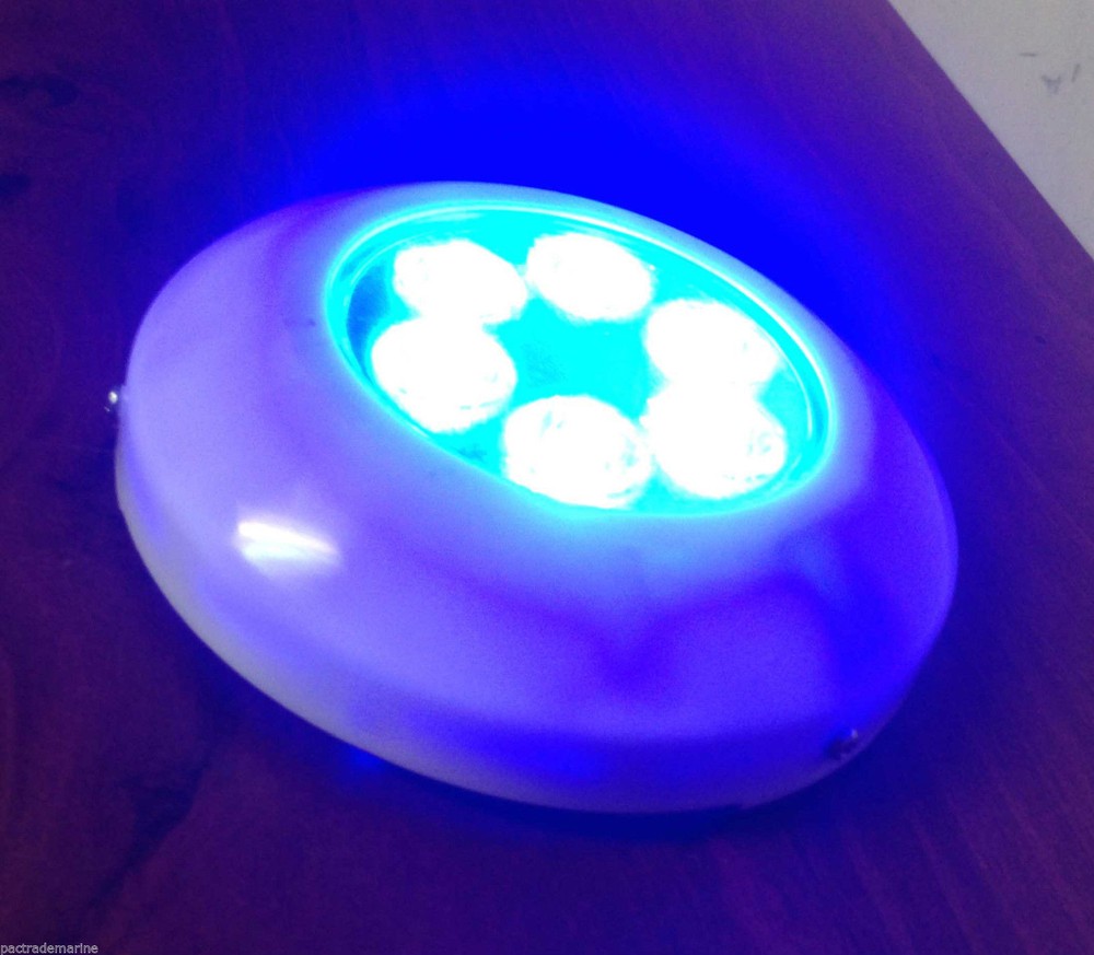 ULTRA BRIGHT COOL WHITE LED MARINE POLYMER UNDERWATER LIGHT SURFACE MOUNT