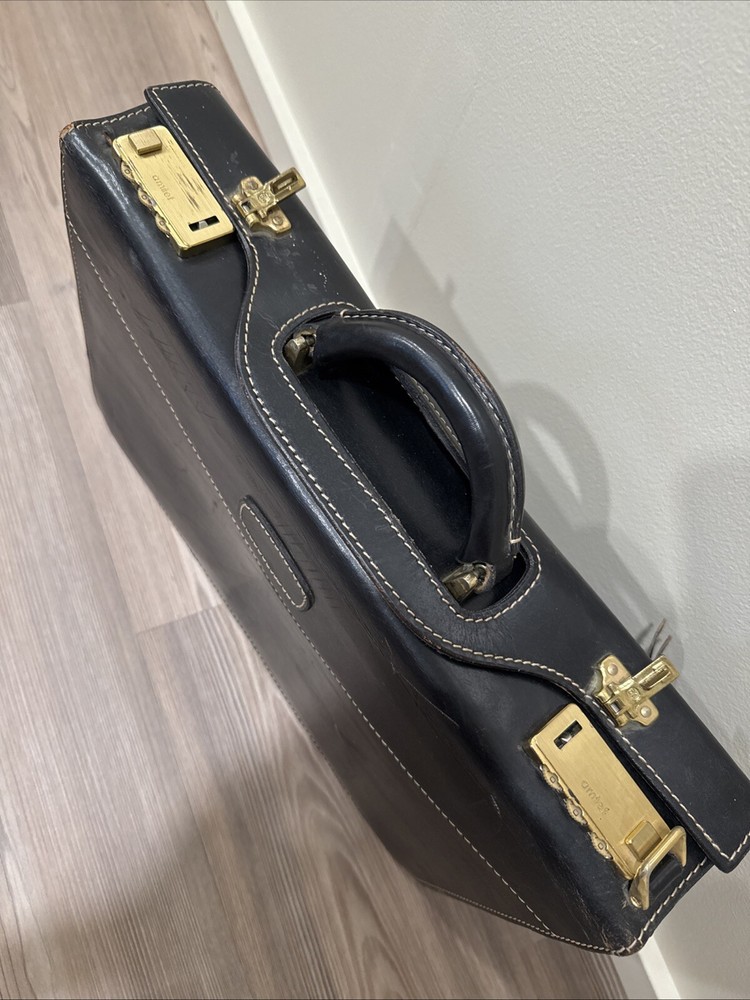 Lorenzo USA Briefcase Leather Black 17x12