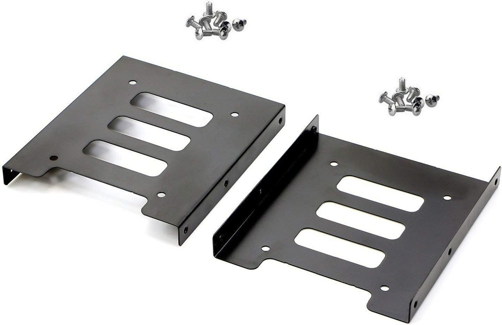 Complete 2-Pack SSD to HDD Mounting Bracket - Includes 16 Screws for Easy Setup