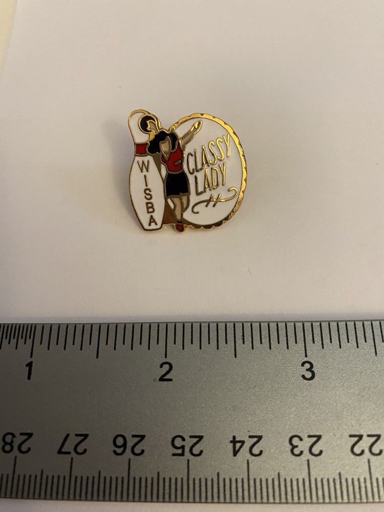 WISBA Classy Lady Bowling Lapel Pin P180