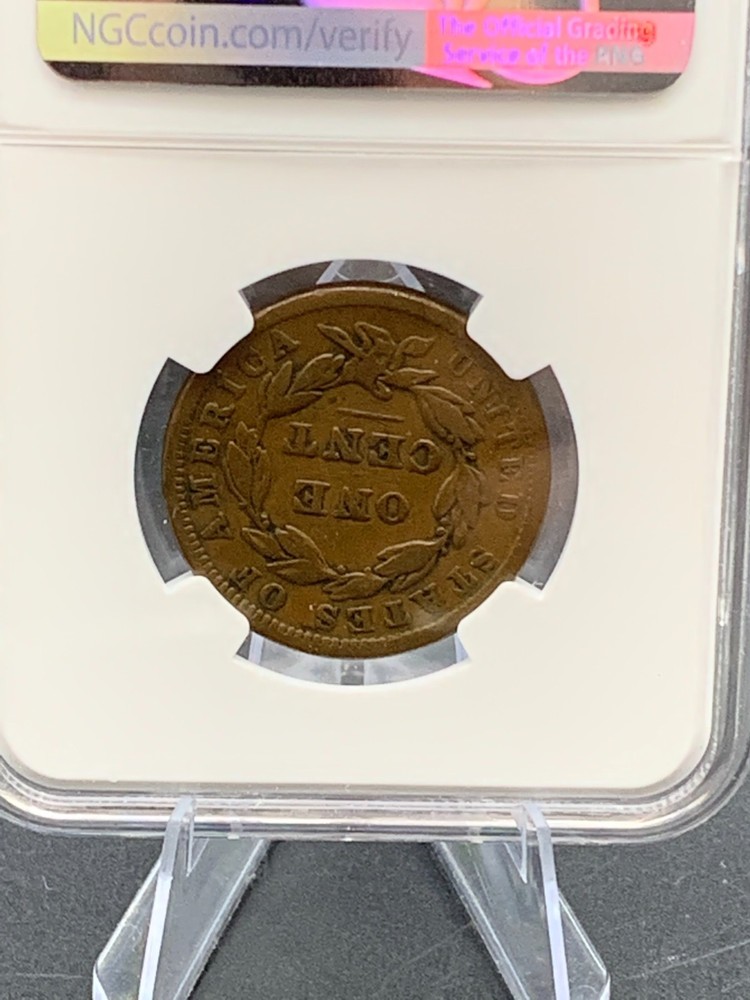 1838 Coronet Head Large Cent VF25 BN NGC (C10)