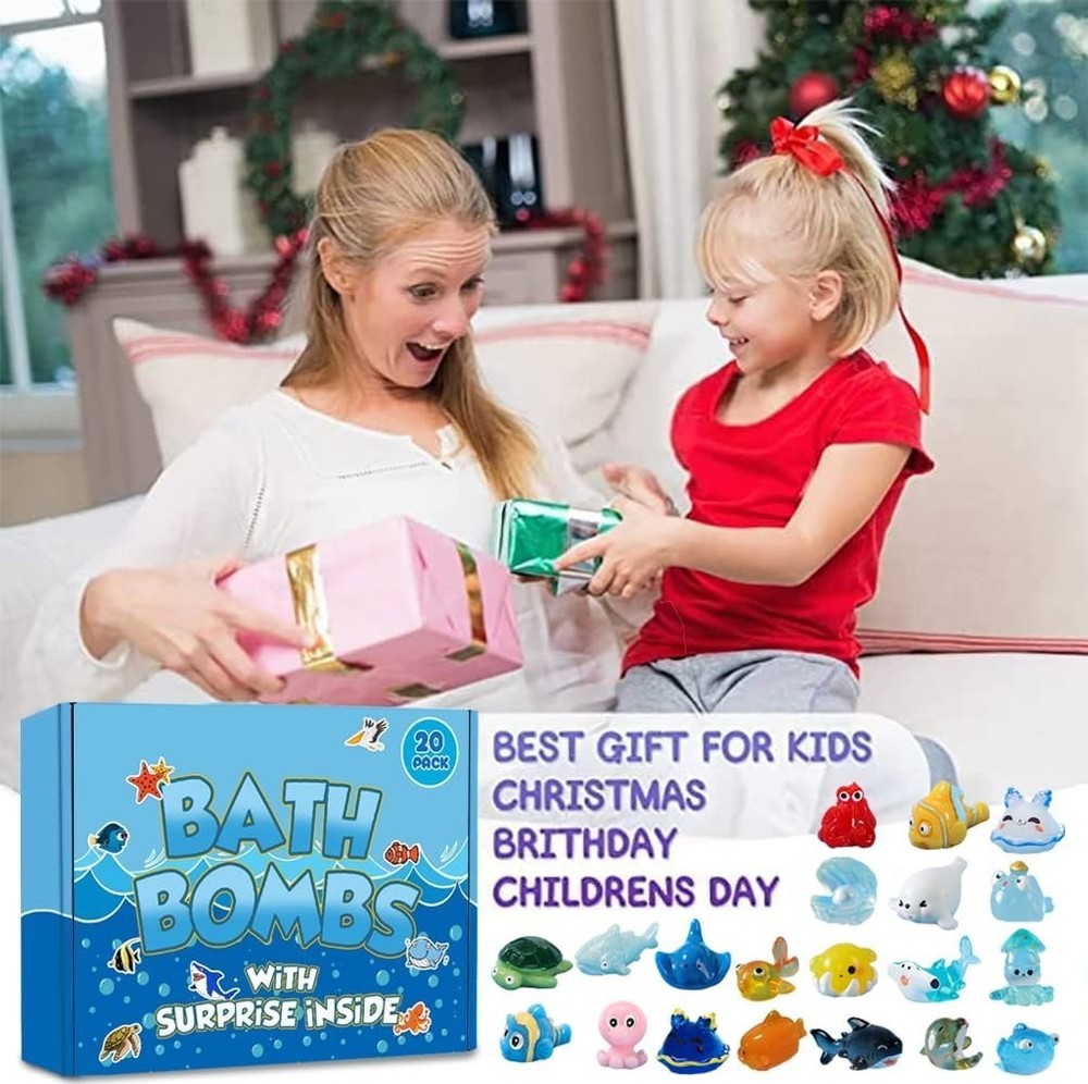 Bath Bombs for Kids with Surprise Inside, 20 Pack Handmade Bath Bomb Gift Set...