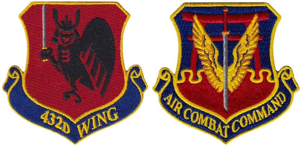 USAF 432d OPERATIONS SUPPORT SQUADRON - ACC & 432 WING PATCH SET