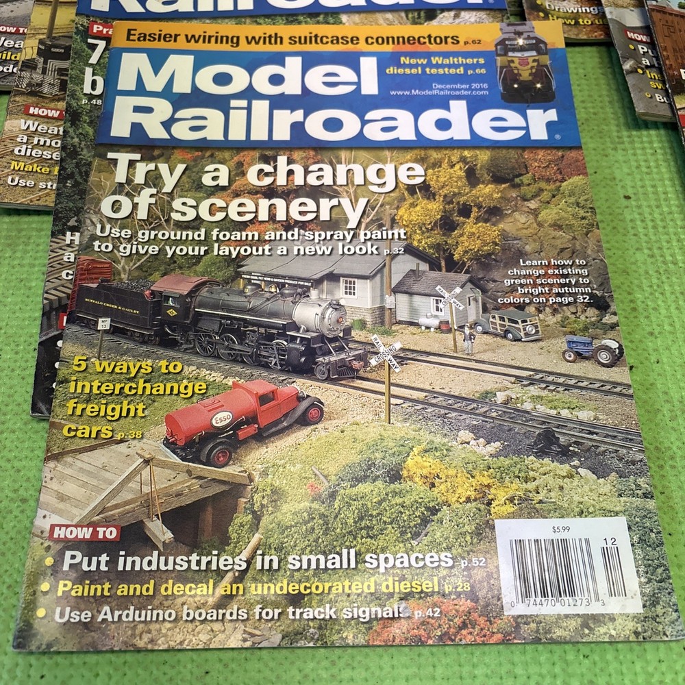 Model Railroader Magazine Lot Year 2016