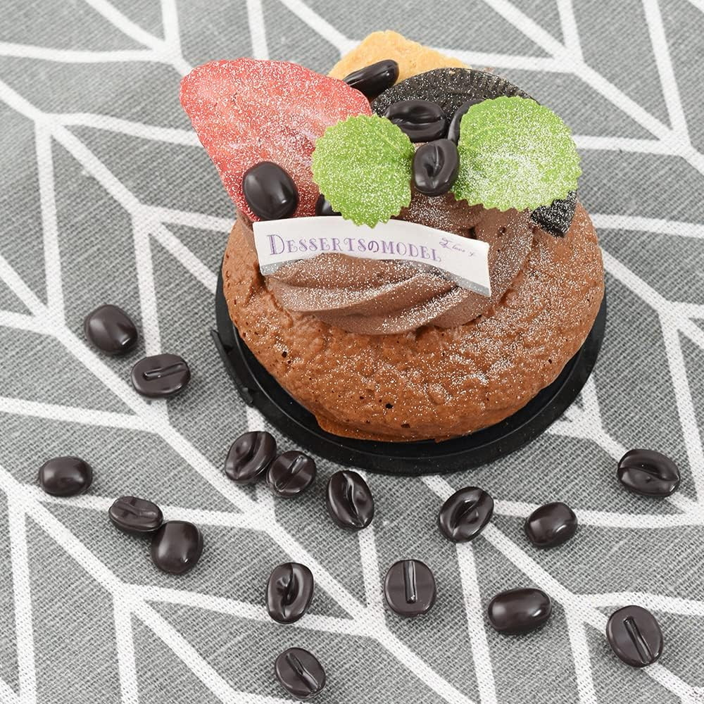Artificial Coffee Beans, 300 Pcs 1:1 Scale Simulation Fake