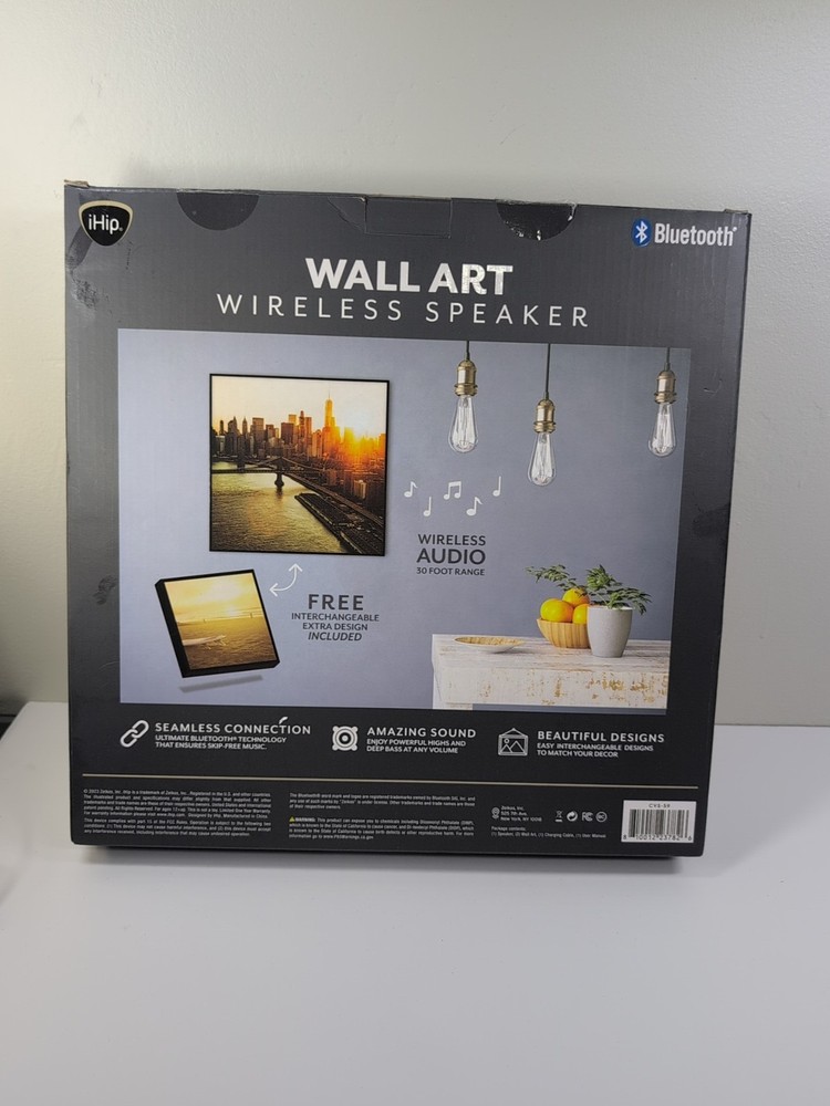 iHip Bluetooth Abstract WallArt Wireless Speakers Interchangeable Extra Design