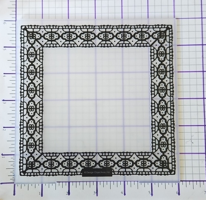 LACE BORDER FRAME Embossing Folder Design Objectives Boho Unique 6"×6" um179