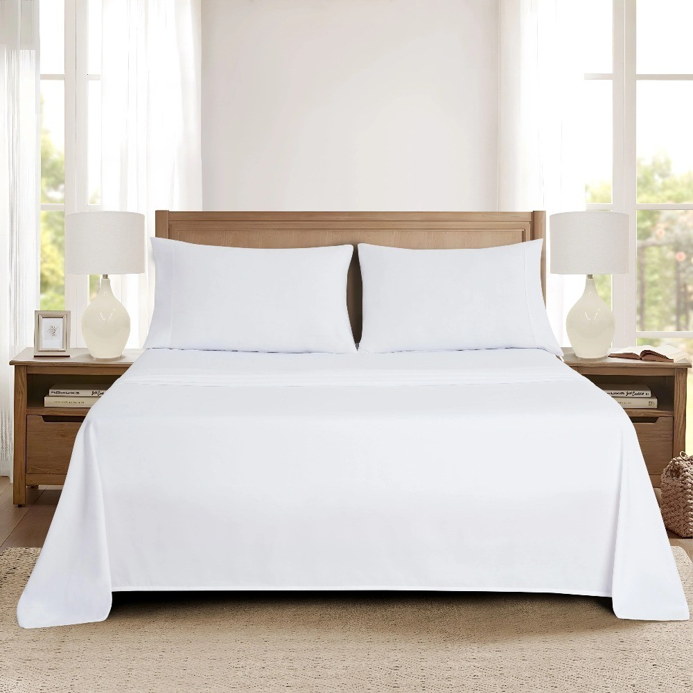 Super Soft Brushed Microfiber Pillowcase Set White Standard Queen 2 Piece