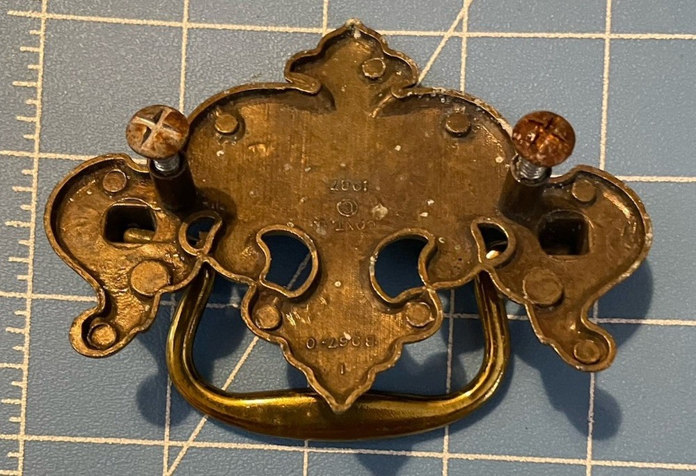 16 Chippendale Brass Bail Pull Handles Batwing Stamped Hardware Variety READ