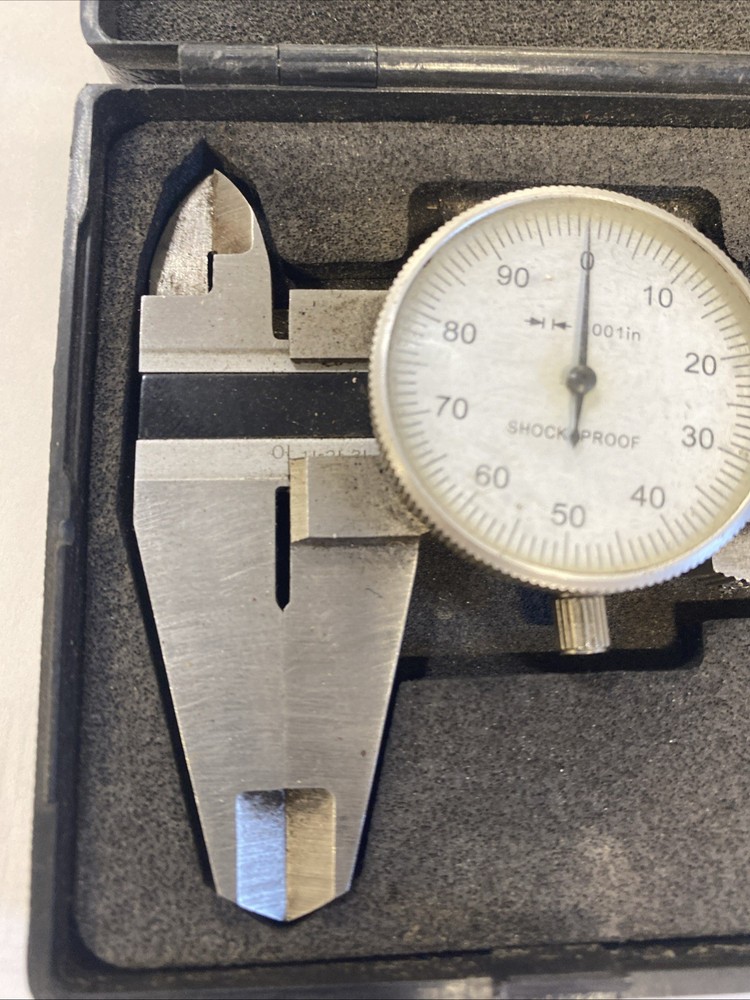 Dial Caliper | 0–6” Range | Precision Machinist Tool in Foam Case Shock-Proof