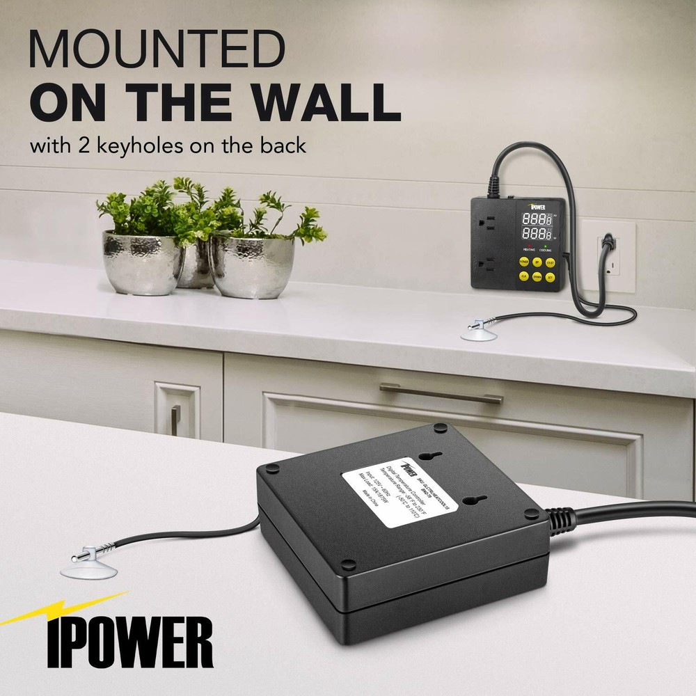iPower Professional Digital Heating and Cooling Temperature Controller 1875W