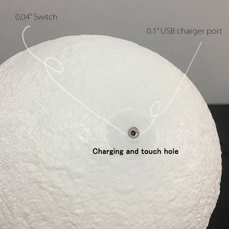 LED Night Light Moon Lamp Timeable Dimmable Rechargeable Bedside Table Lamp new