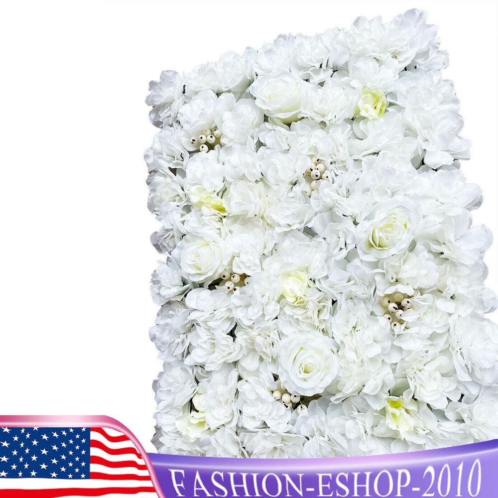 12* Artificial Flower Wall Panel Wedding Backdrop Event Party Flower Wall Panel