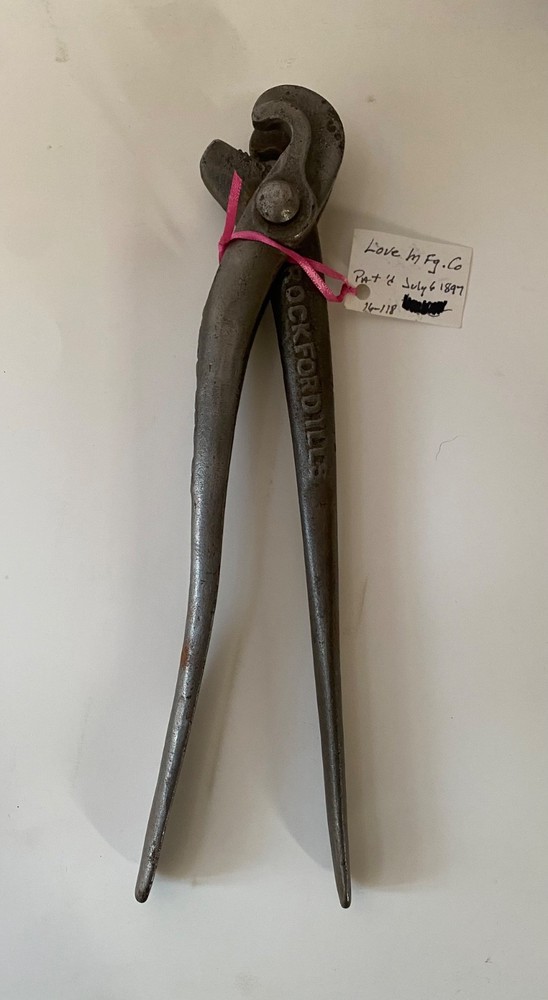 Collection of vintage blacksmithing and farrier tools