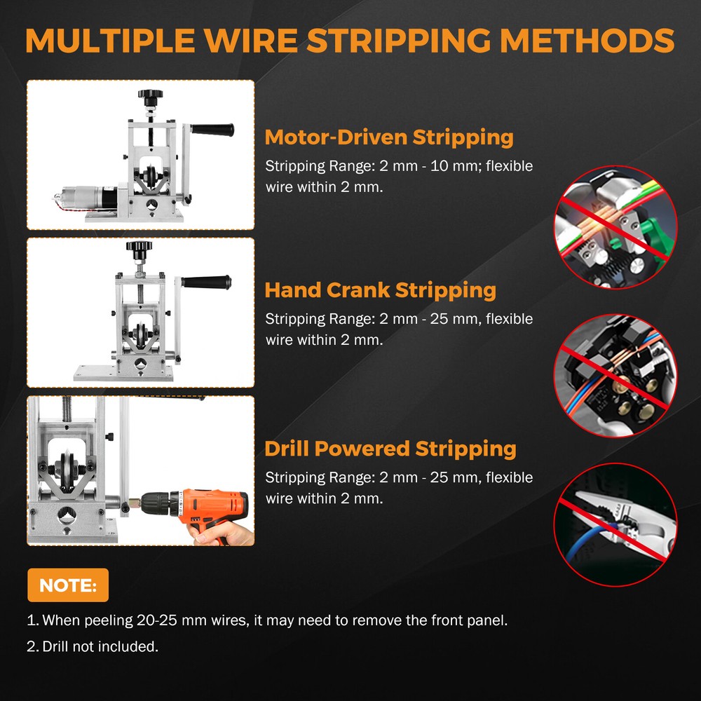 Electric Peeling Machine Copper Wire Stripping Waste Wire Stripper Copper