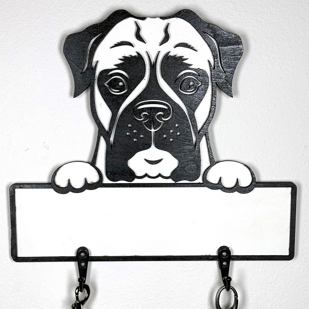 Boxer dog leash holder