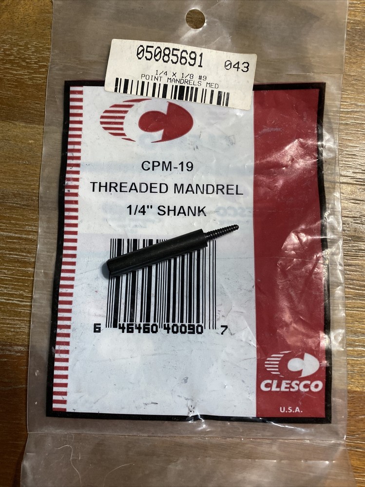 Clesco CPM-19 Threaded Mandrel 1/4” Shank