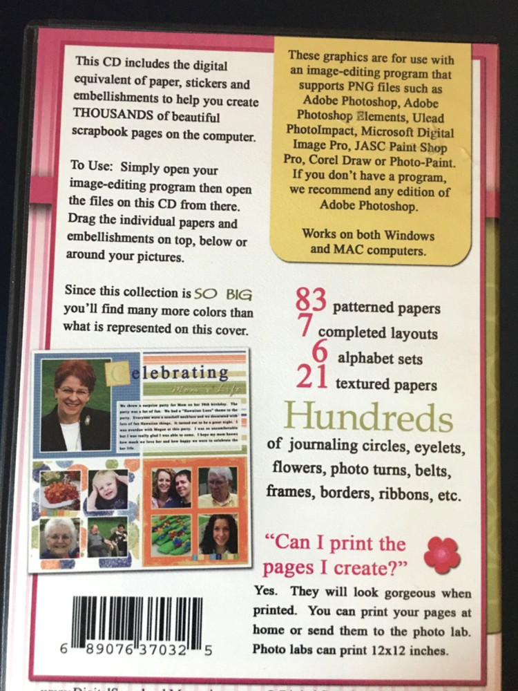Digital Scapbook Memories CD - Collection 2