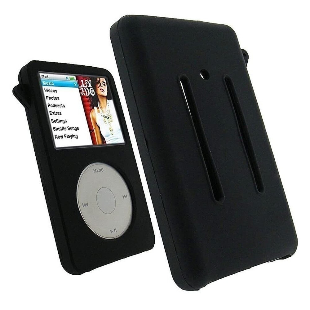 Black Silicone Case for Apple iPod Classic 5th / 6th / 7th Thin