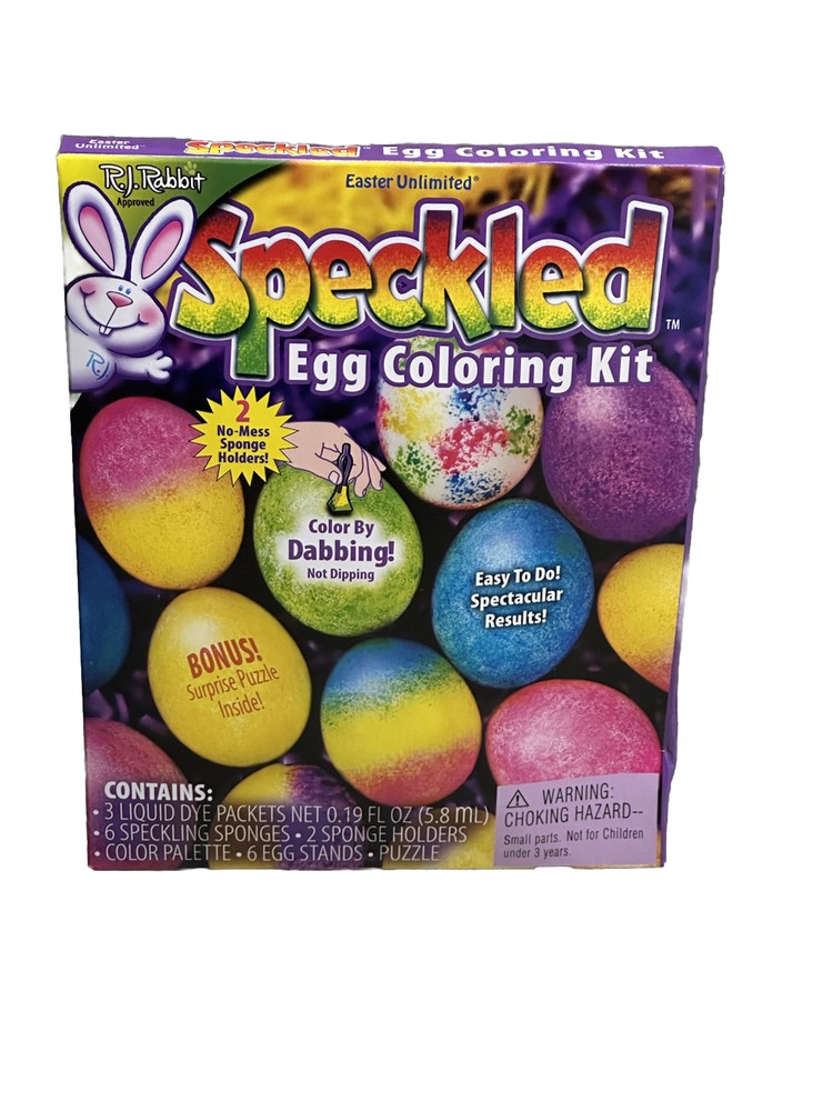 R.j Rabbit Easter Unlimited Egg Coloring Kit NEW
