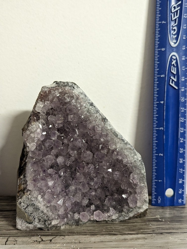 2 Amethyst standing cut base crystals geodes. 5 pounds lbs