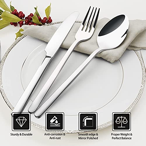 ware Set, 20 Piece Flatware Cutlery Set for 4, 18/10 20 pieces for 4 Silver
