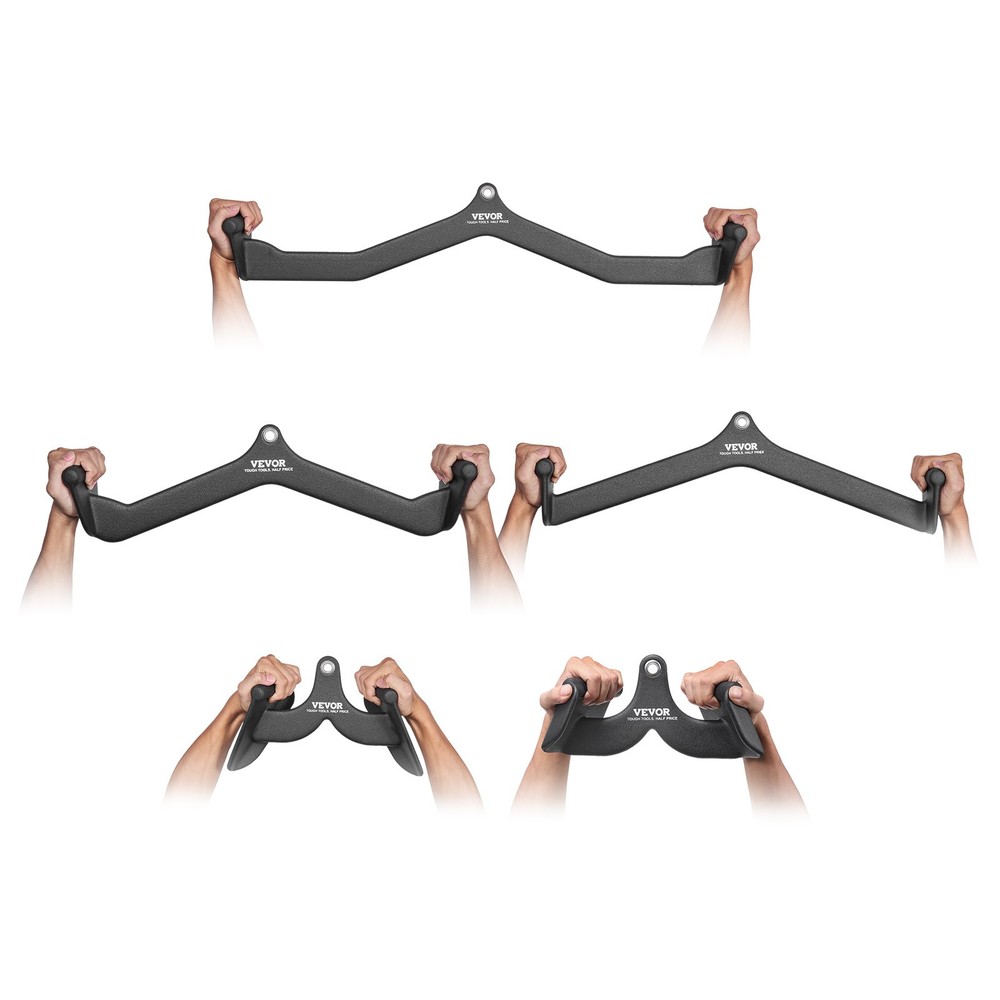VEVOR LAT Pulldown Bar Handle Attachment V-bar T-bar Cable Machine for Home Gym