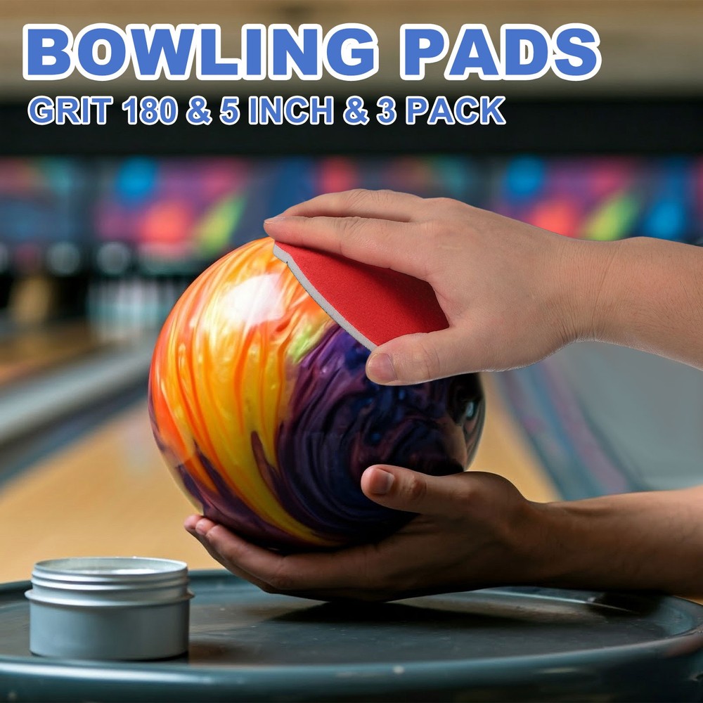 Bowling Ball Sanding Pads, 5" Hook & Loop Polishing Discs Grit 2000 3 Pack