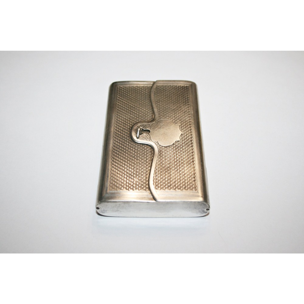 c1857 Imperial Russian 84 Silver Double Hinged Cigarette Case
