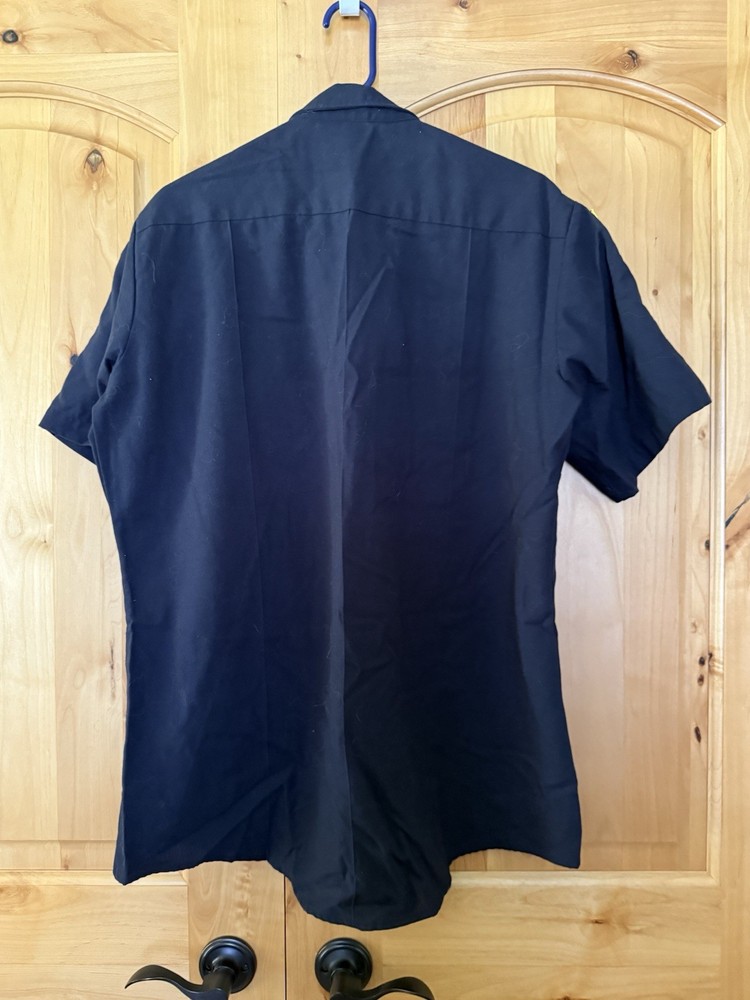 Firefighter ,Shirt, Uniform , Navy Blue, Short Sleeve, Button Down, Sz 42