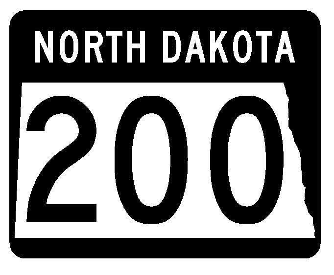 North Dakota State Highway 200 Sticker Decal