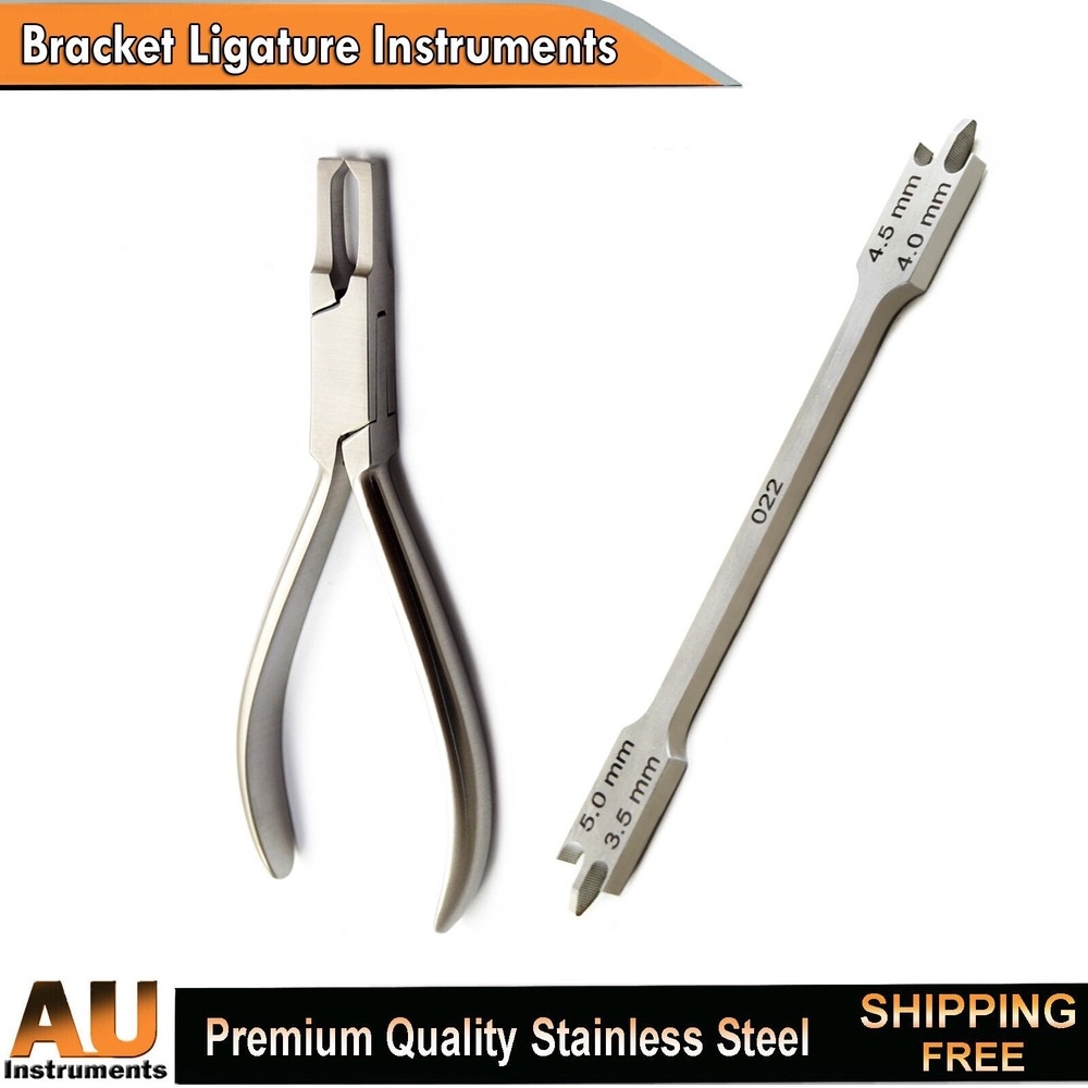 Orthodontic Bracket Removing Pliers & Teeth Bracket Positioner Height Gauges Lab