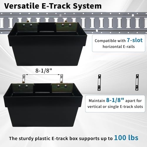 E-Track Storage Bin for E-Track System E Track Accessories Storage Box 4 Pack
