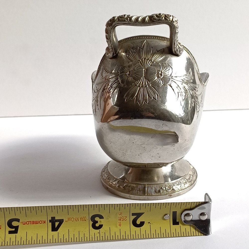 Antique Silverplated Sugar Scuttle No Scoop