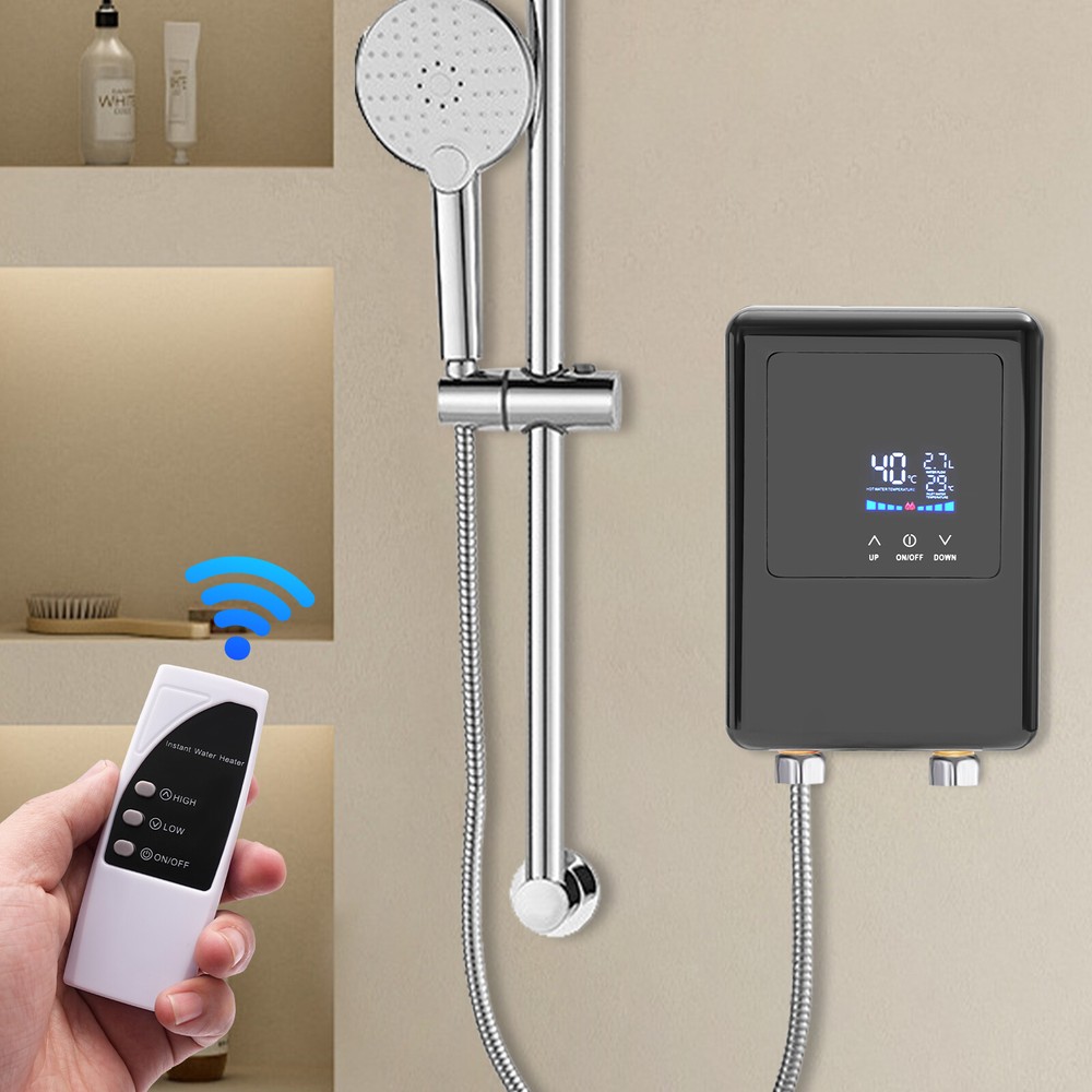 4500W Tankless Electric Hot Water Heater LCD Display Instant Boiler for Sink USA