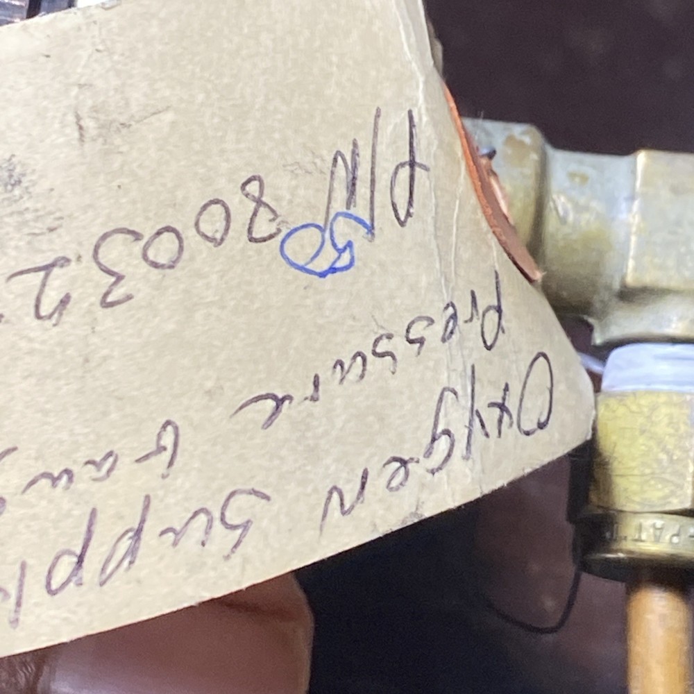 Oxygen Supply Pressure Indicator PN: 800322 (AP10)