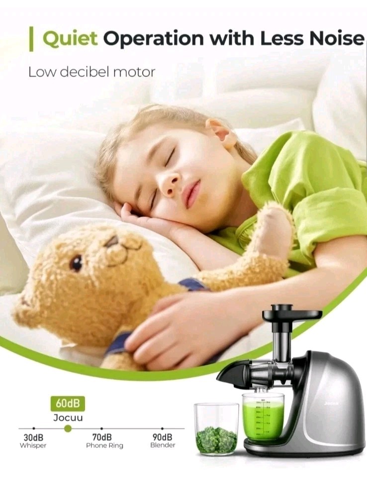 Jocuu Slow Masticating Juicer with 2-Speed Modes - Cold Press Juicer Machine