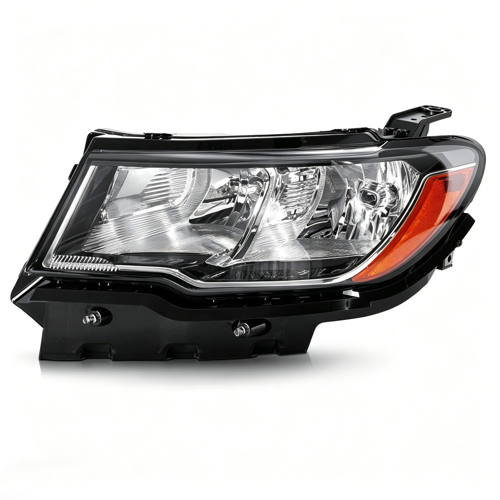For 2017-2021 Jeep Compass Halogen Headlight Chrome With Bulb Left Driver Side