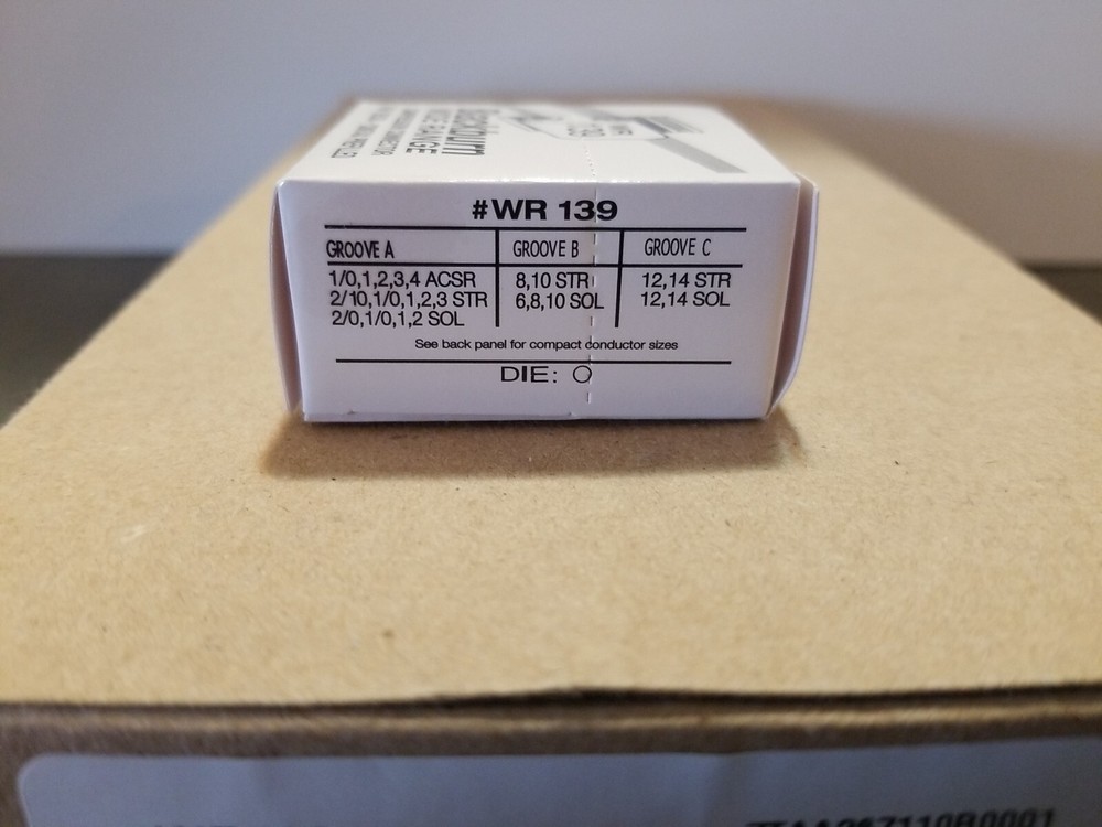 25-PACK THOMAS & BETTS BLACKBURN WR139 WIDE RANGE COMPRESSION CONNECTOR H-TAP