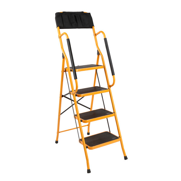 Iron 4-step step ladder with handrails ginger WE