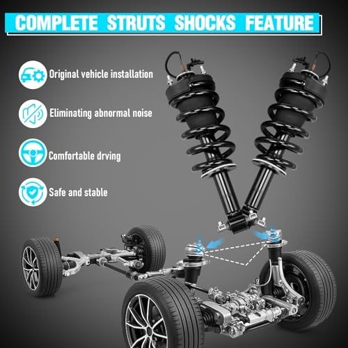 Pair Front Struts Shock Absorber Assembly w/Electric Replacement for Cadillac